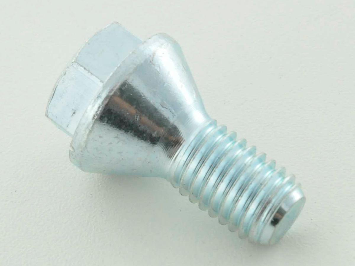 Radschraube einzeln Schaftlänge 26mm Kegelbund Kurzkopf silber M12x1,75 Radschraube einzeln Schaftlänge 26mm Kegelbund Kurzkopf silber M12x1,75
